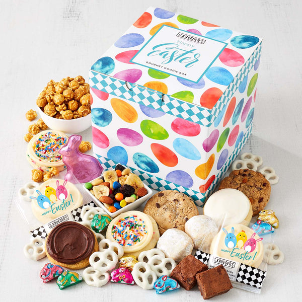 Watercolor Easter Eggs Gourmet Goodie Box - Cookies & Snacks