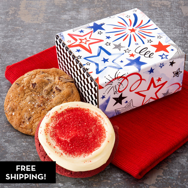 Patriotic Duo Sampler - Chocolate Chip and Iced Cookie Gift