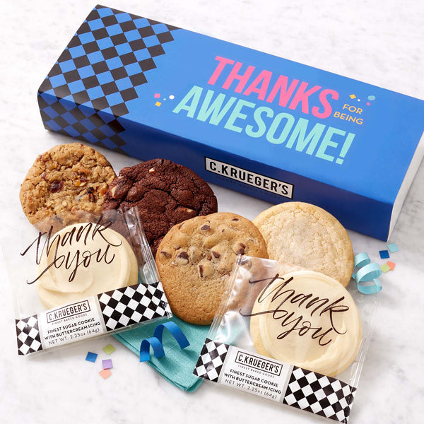 Thanks For Being Awesome Half Dozen Cookie Gift Box - Assorted