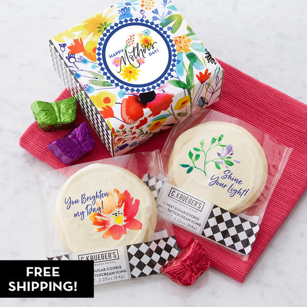 Mother's Day Wildflower Duo Cookie Gift - Cookies & Chocolates