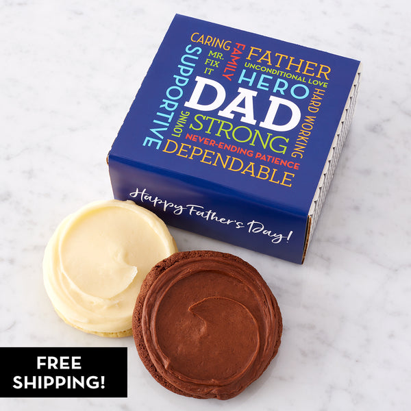 Father’s Day Dad Messages Cookie Duo Sampler - Iced