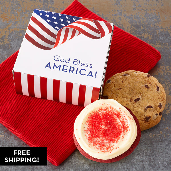 God Bless America Duo Sampler - Chocolate Chip & Iced Cookie Gift