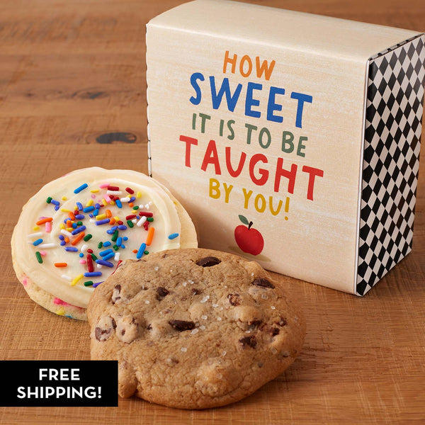 Back To School Teacher Gift Duo Cookie Gift Box Sampler