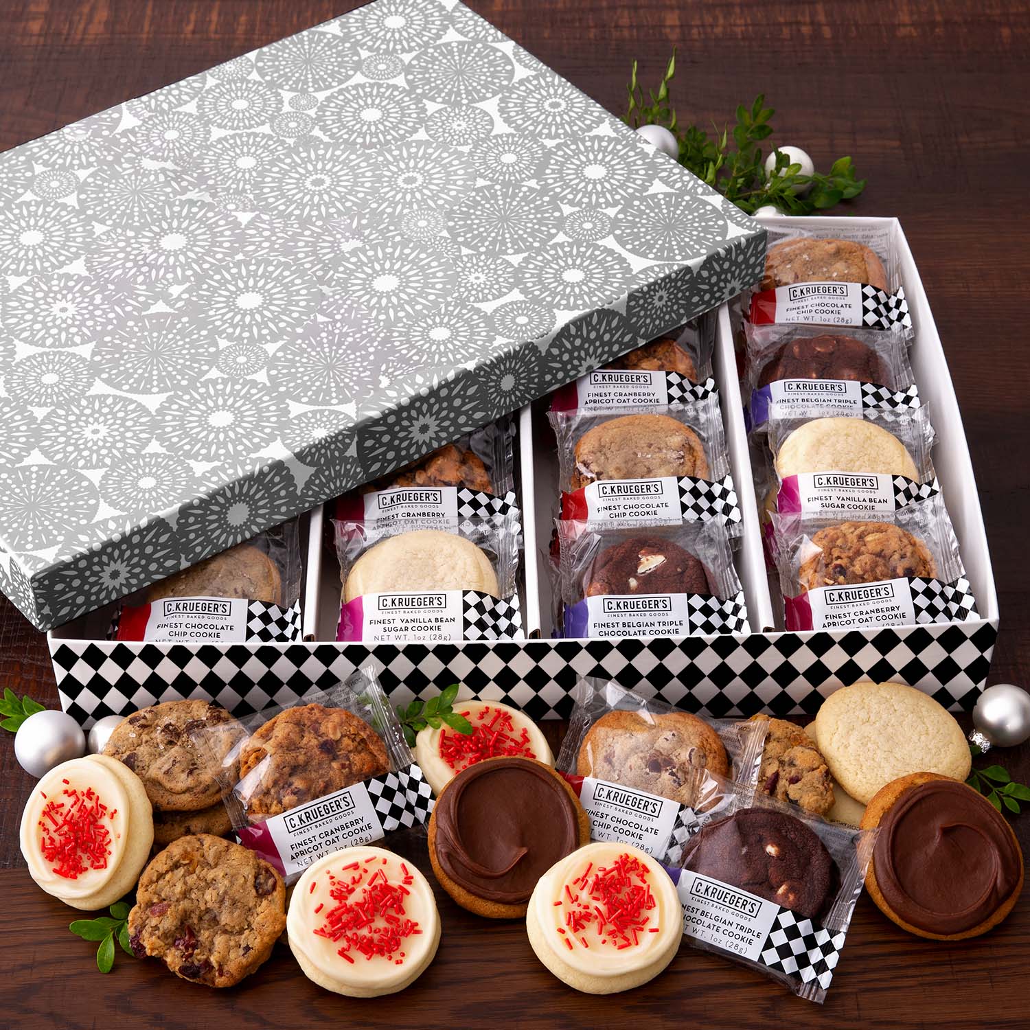 Silver Snowflake Luxe Box - Assorted Mini Cookies – C.KRUEGER'S