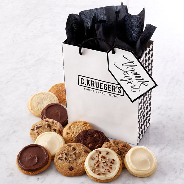 Thank You One Dozen Cookies Gift Bag - Assorted Flavors