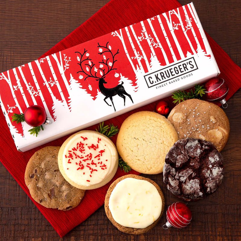 Winter Deer Half Dozen Cookie Sampler - Assorted Cookies