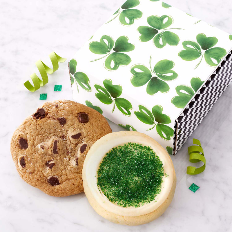 St. Patrick's Day Shamrocks Duo Cookie Gift - Assorted