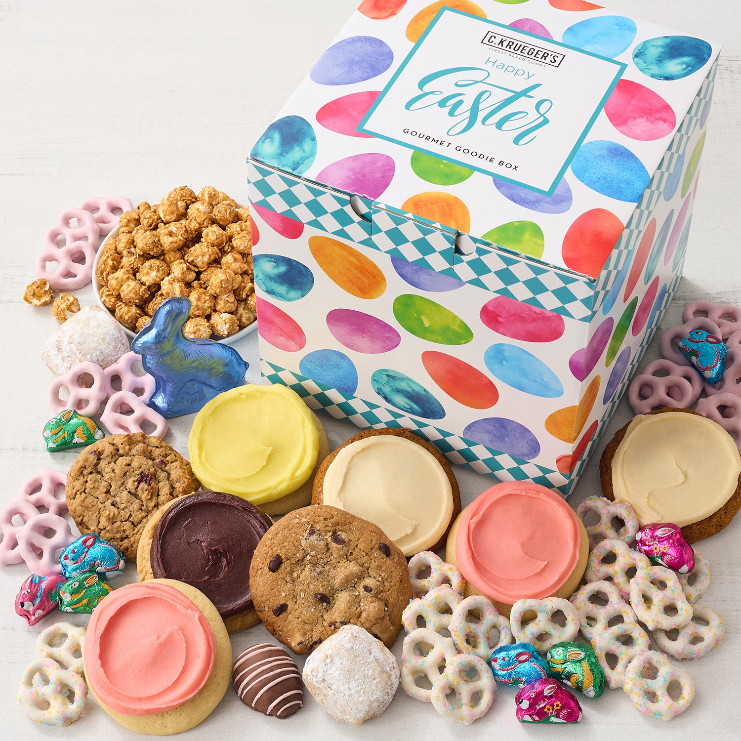 Watercolor Easter Eggs Gourmet Goodie Box - Cookies and Snacks – C ...