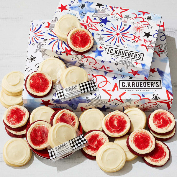 Patriotic Cookies Gift Boxes - Buttercream Iced Cookies