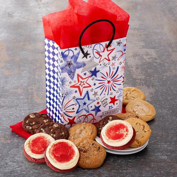 Patriotic Cookies Gift Bag - Select Your Cookies