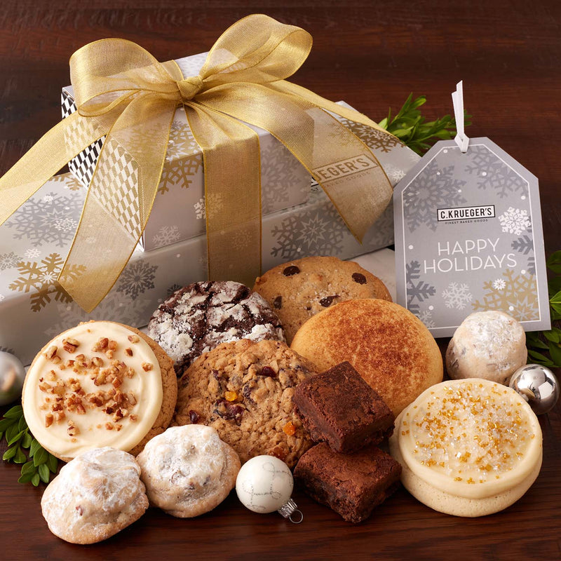 Silver & Gold Snowflake Sampler Stack - Cookies & Brownies