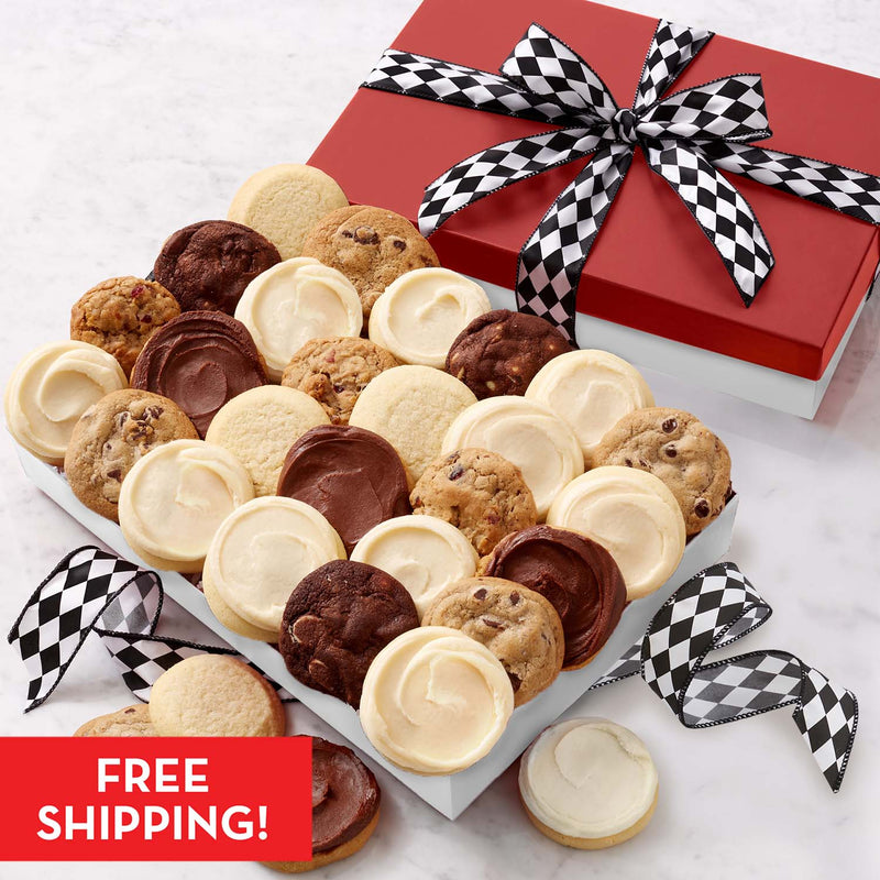 Red Luxe Gift Box - Assorted Mini Cookies