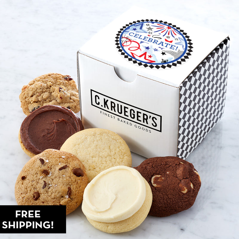 Patriotic Mini Cube Sampler - Assorted Mini Cookies