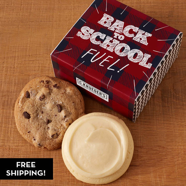 Back To School Fuel Plaid Duo Cookie Gift Box Sampler