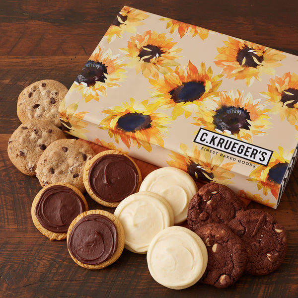 Fall Sunflower Cookie Gift Box - Select Your Cookies