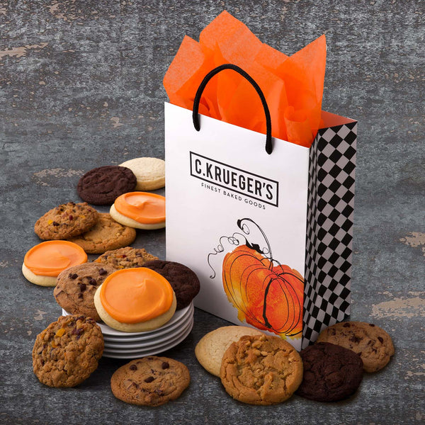 Watercolor Pumpkin Gift Bag - Select Your Cookies