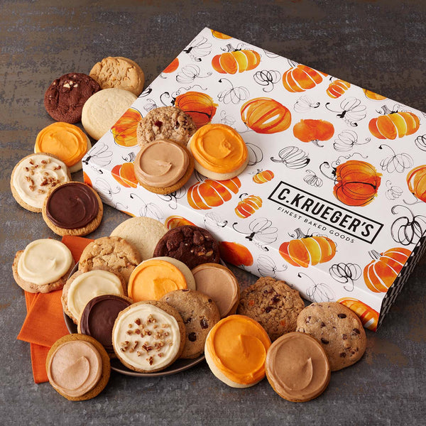 Watercolor Pumpkin Cookie Gift Box - Assorted Flavors