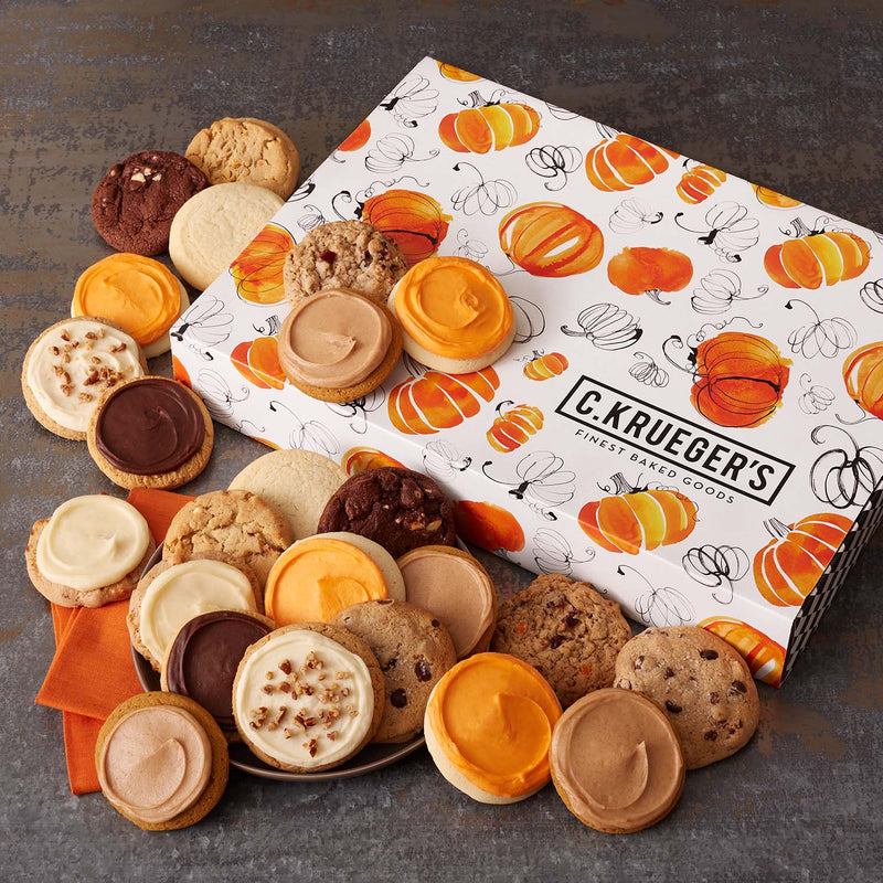 Watercolor Pumpkin Cookie Gift Box - Assorted Cookies