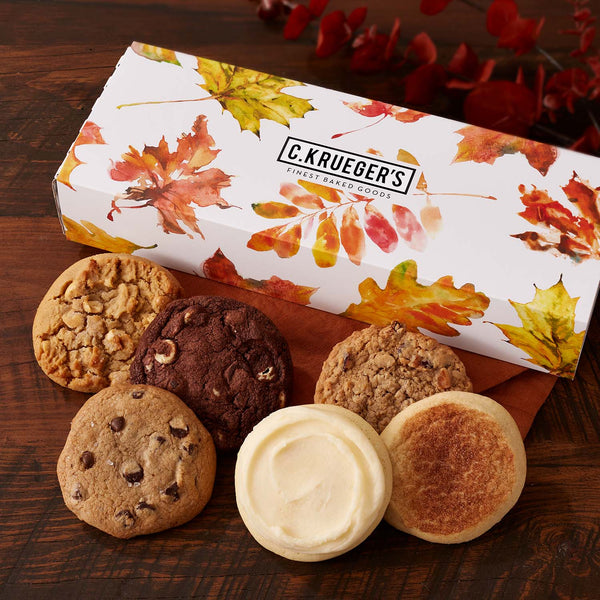 Falling Leaves Half Dozen Cookie Gift Box - Select Your Flavors