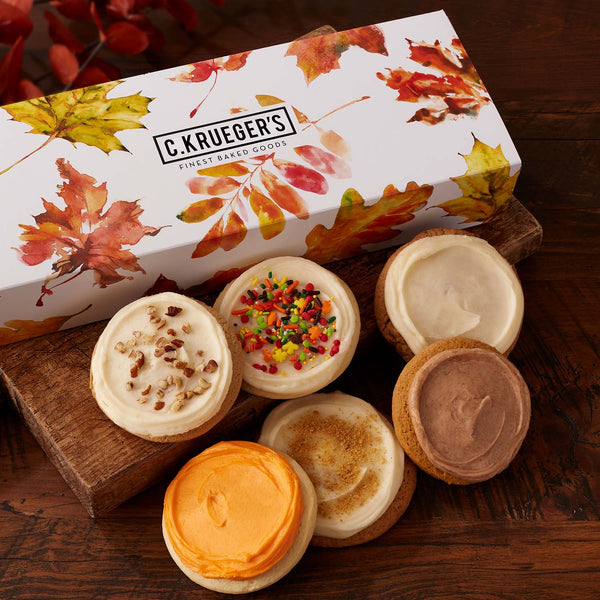 Falling Leaves Half Dozen Gift Sampler - Iced Cookies