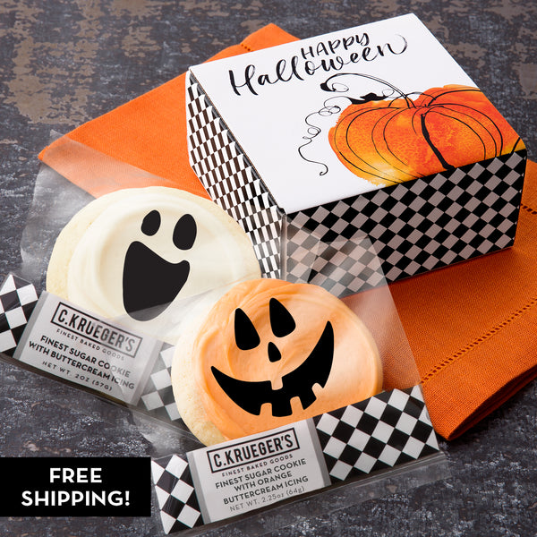 Happy Halloween Duo Sampler – Iced Cookies with Messages