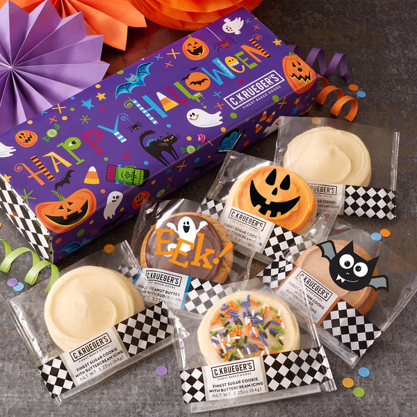 Spooktacular Half Dozen Sampler - Iced Cookies with Messages