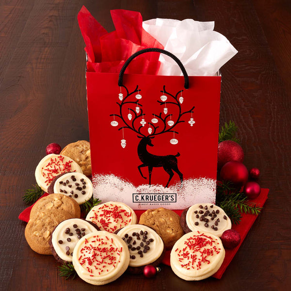 Winter Deer Gift Bag - Select Your Cookies