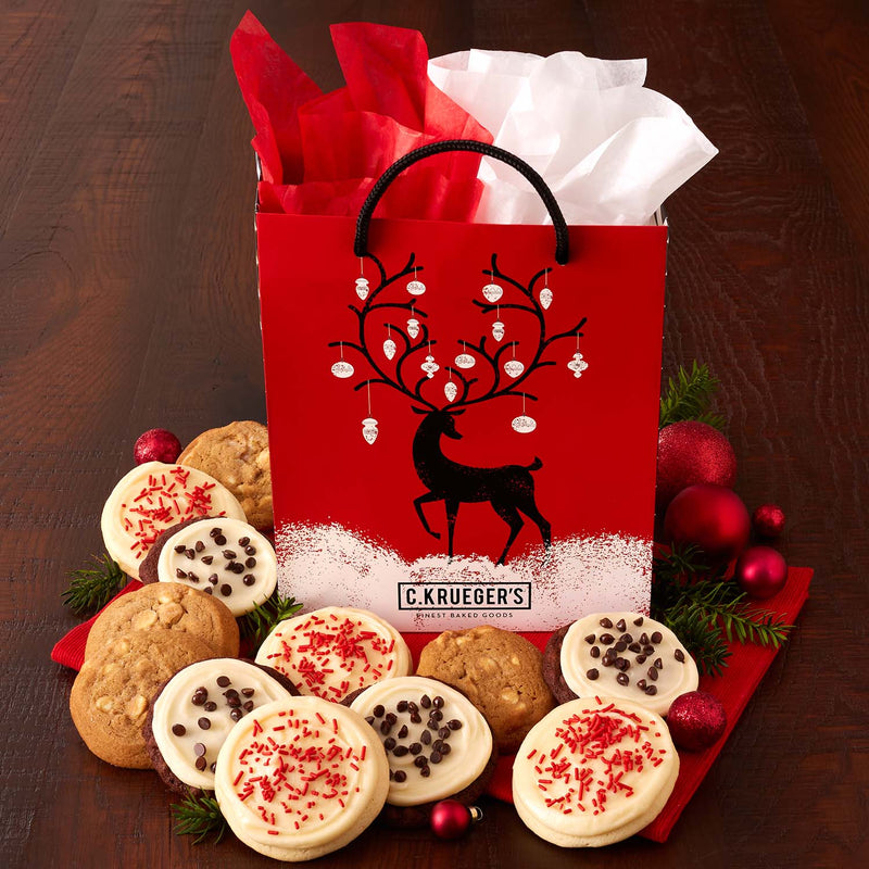 Winter Deer Gift Bag - Select Your Cookies