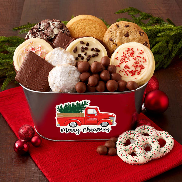 Holiday Truck Gift Pail - Cookies and Snacks