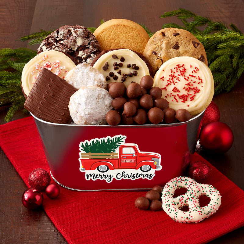 Holiday Truck Gift Pail - Cookies and Snacks