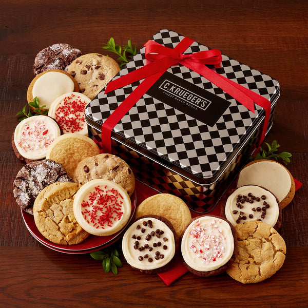 Signature Harlequin Cookie Gift Tin – Assorted Cookies
