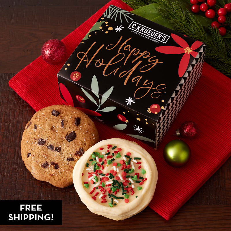 Winterberry Duo Cookie Gift - Assorted Cookies