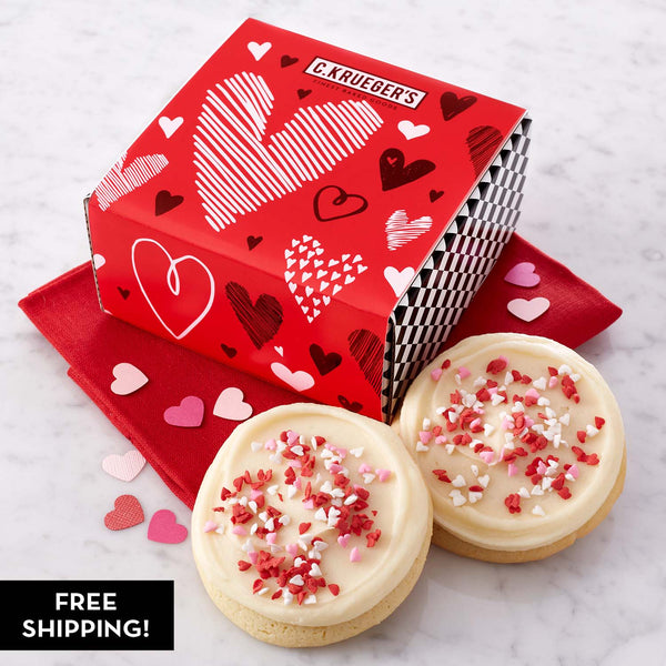 Sweetest Hearts Duo Cookie Sampler Box - Iced Cookies