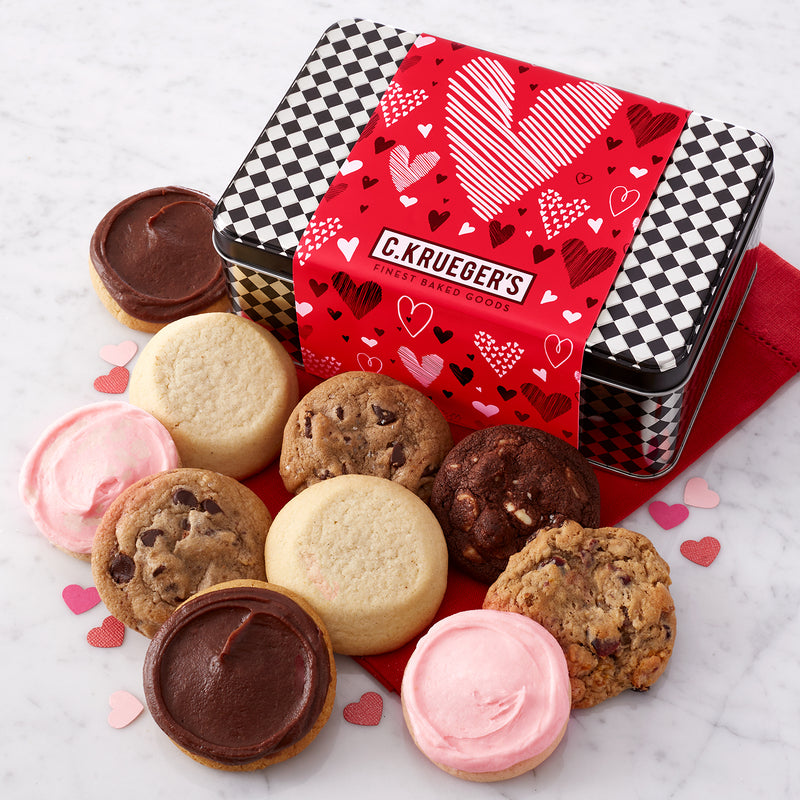 Sweetest Hearts Gift Tin - Assorted Mini Cookies