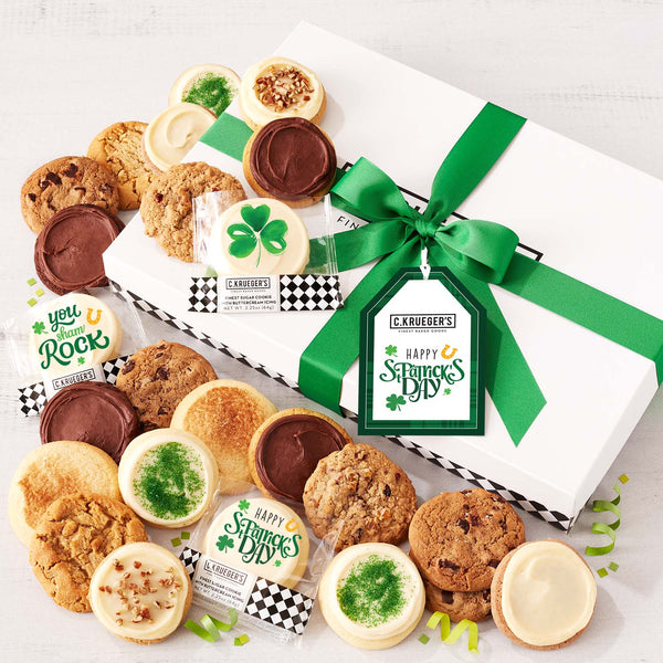 St. Patrick's Day Plaid Luxe Box - Assorted Cookies