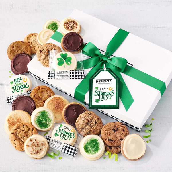 St. Patrick's Day Plaid Luxe Box - Assorted Cookies