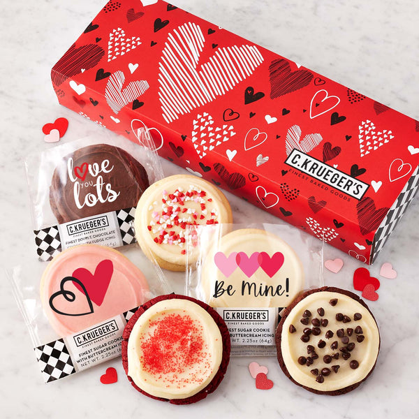 Sweetest Hearts Half Dozen Sampler - Iced Cookies