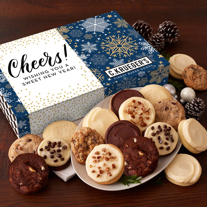 New Year's Eve Cookie Gift Box - Assorted Mini Cookies