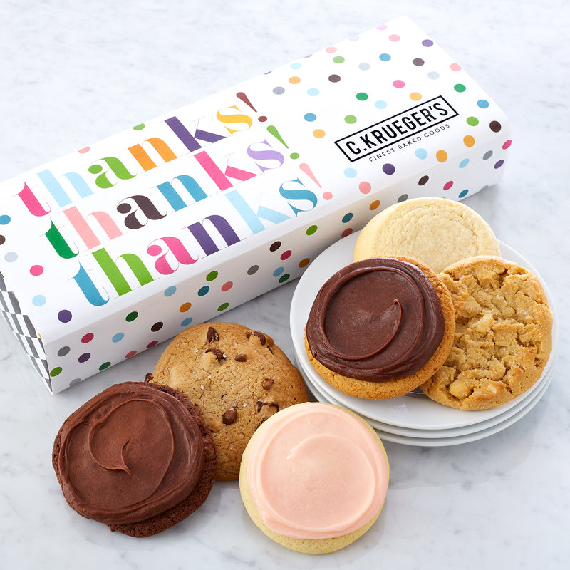 Thanks Half Dozen Cookie Gift Box Sampler - Assorted Flavors
