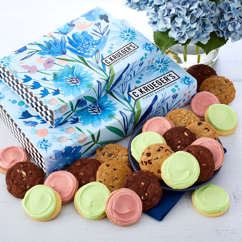 Indigo Blooms Cookie Gift Boxes - Select Your Cookies