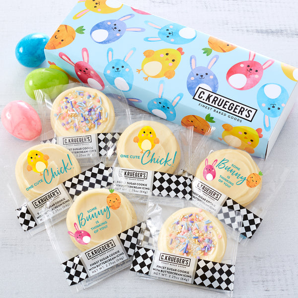 Easter Bunnies & Chicks Half Dozen Sampler - Iced Cookies