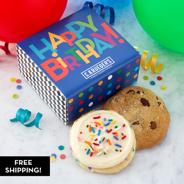 Birthday Celebration Duo Cookie Gift Box - Assorted Flavors