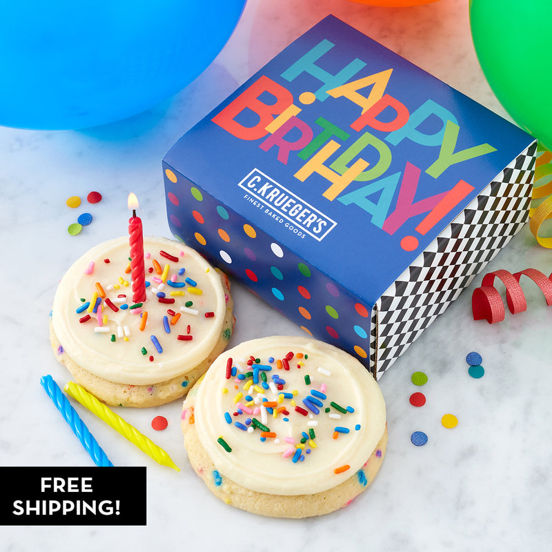 Birthday Celebration Cookies and Candles Duo Cookie Gift Box