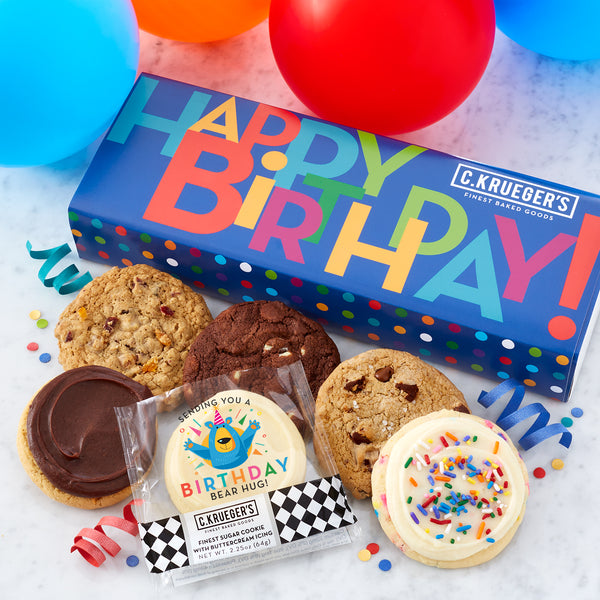 Birthday Celebration Half Dozen Cookie Gift Box - Assorted