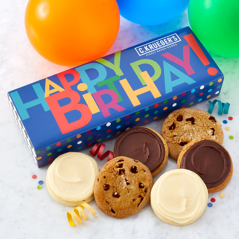 Birthday Celebration Half Dozen Cookie Gift Box - Select Your Own