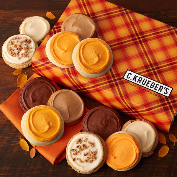 Fall Plaid Cookie Gift Box - Select Your Cookies