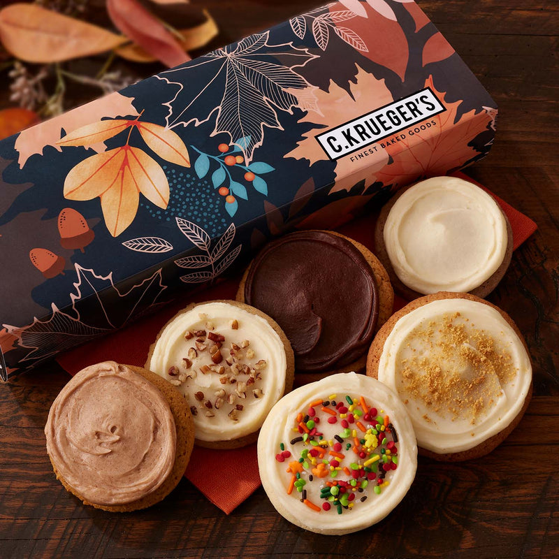 Fall Celebration Half Dozen Cookie Gift Box - Iced Cookies