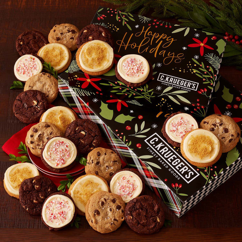 Winterberry "Happy Holidays" Gift Boxes - Select Your Cookies