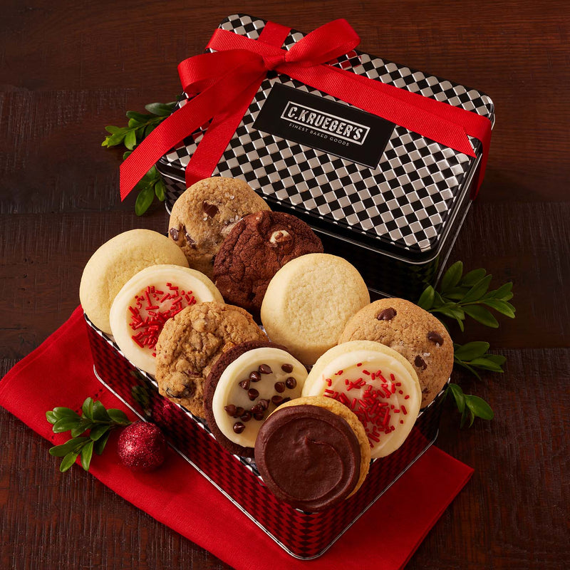 Signature Harlequin Small Cookie Tin - Assorted Mini Cookies