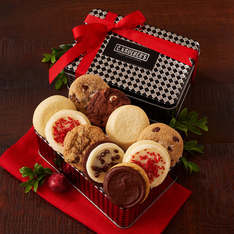 Signature Harlequin Gift Tin - Assorted Mini Cookies